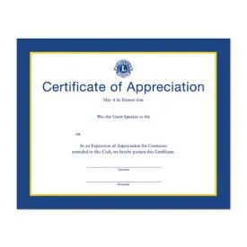 CERTIFICATE FOR GUEST SPEAKERS