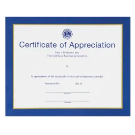 CERTIFICATE OF APPRECIATION