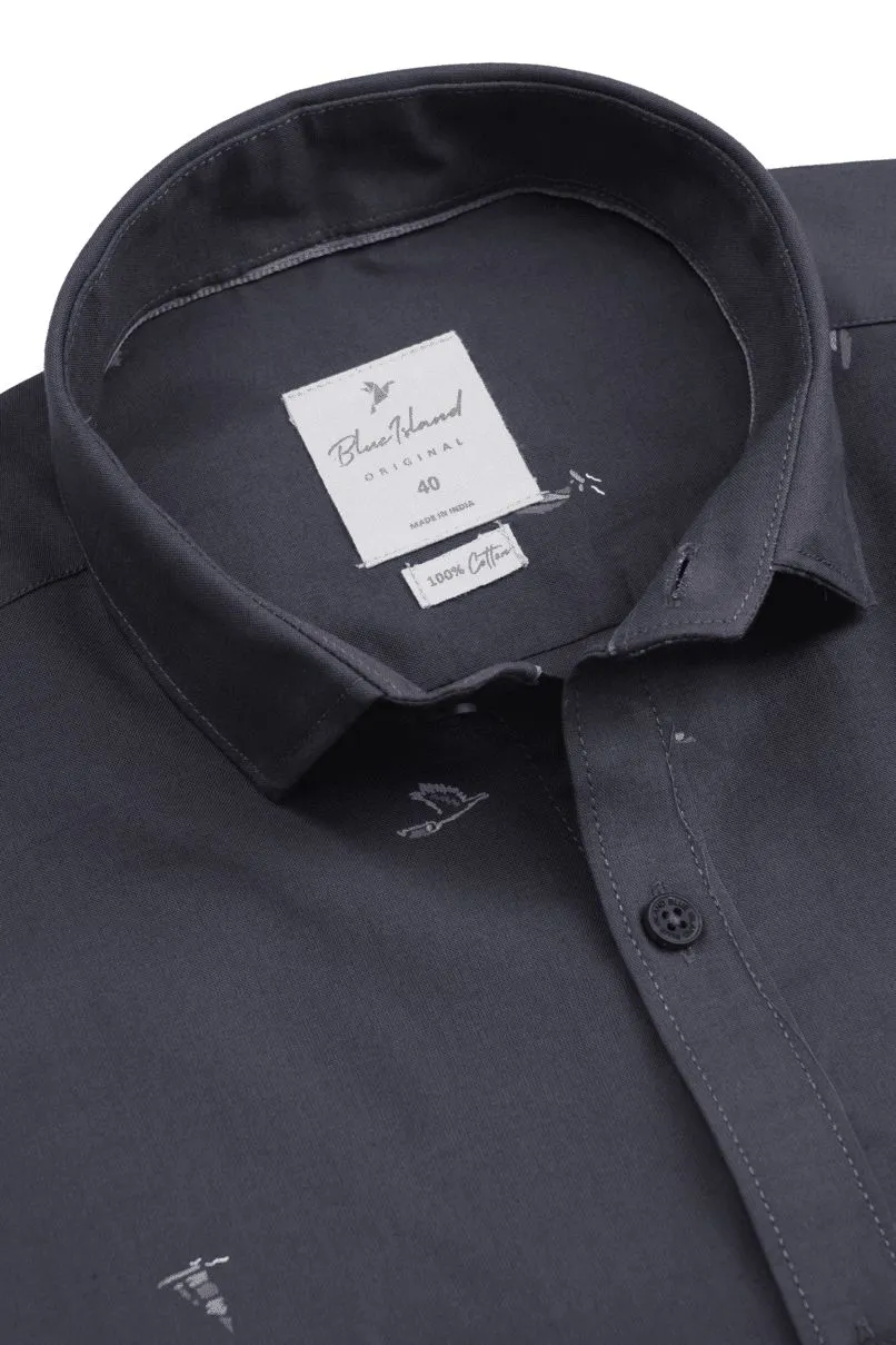 Charcoal Grey Print -Full-Stain Proof