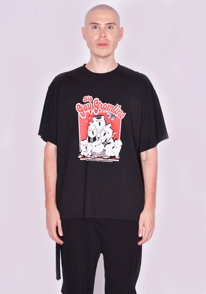 CHARLES JEFFREY LOVERBOY 31100301 UNISEX GRAPHIC SHORT SLEEVE T-SHIRT BLACK