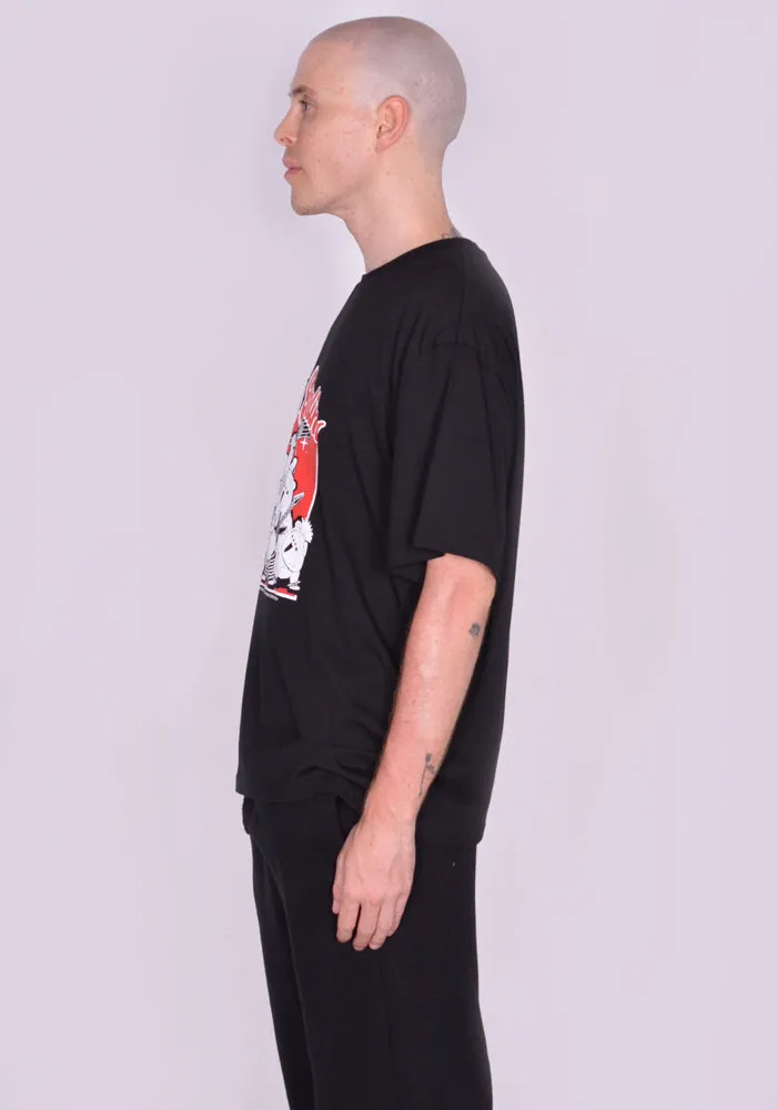 CHARLES JEFFREY LOVERBOY 31100301 UNISEX GRAPHIC SHORT SLEEVE T-SHIRT BLACK