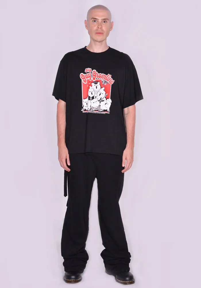CHARLES JEFFREY LOVERBOY 31100301 UNISEX GRAPHIC SHORT SLEEVE T-SHIRT BLACK