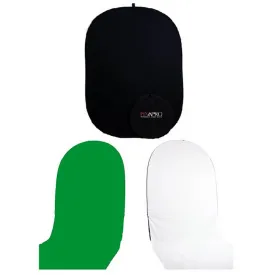 Collapsible BLACK Background Board  and GREEN&WHITE Trains - CLEARANCE