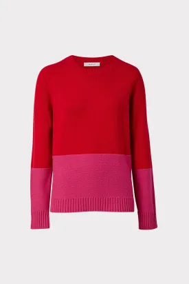 Colorblock Crew Neck Sweater