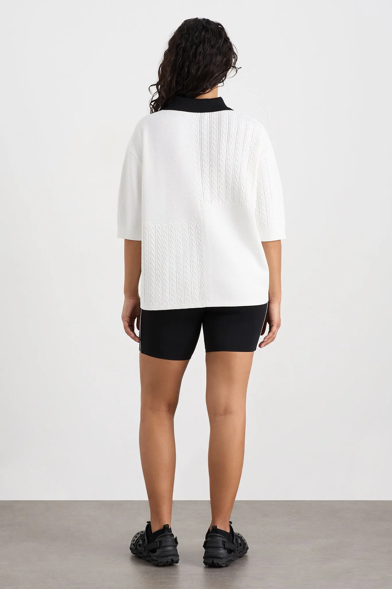 Contrast Knit Polo Shirt 341