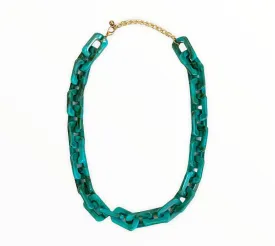 Cophachia Square Resin Chain Link Necklace