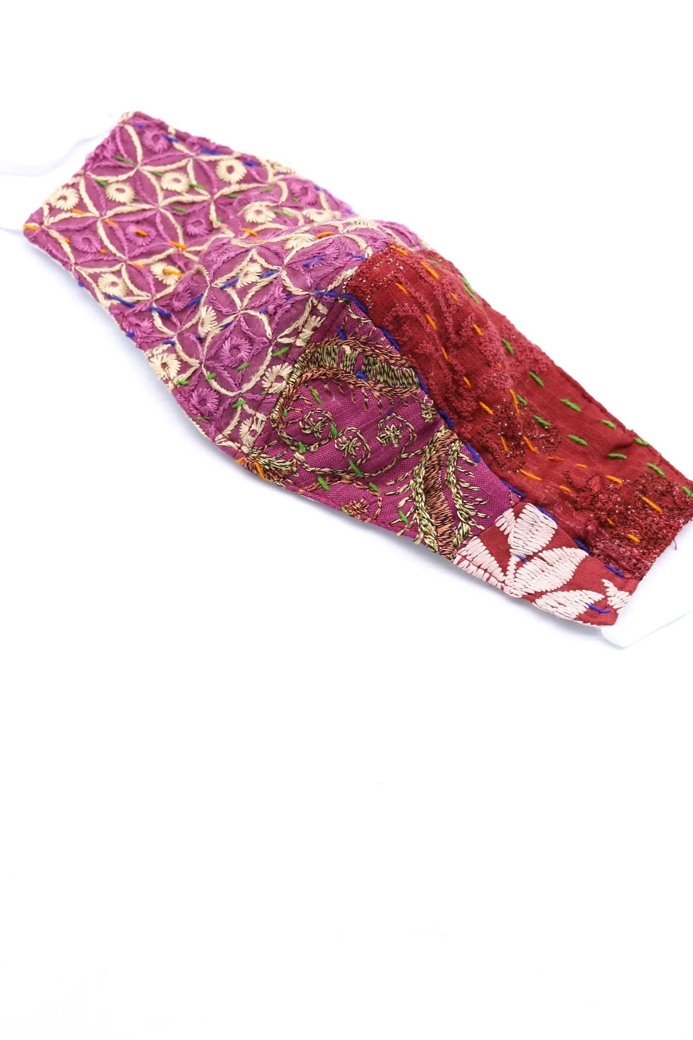 COTTON PATCHWORK STITCH EMBROIDERED FACE MASK YALA