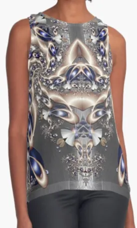 Cowgirl Kim Sapphires Holiday Sleeveless Top - Size Medium Only