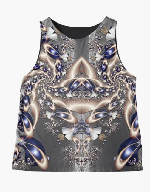 Cowgirl Kim Sapphires Holiday Sleeveless Top - Size Medium Only