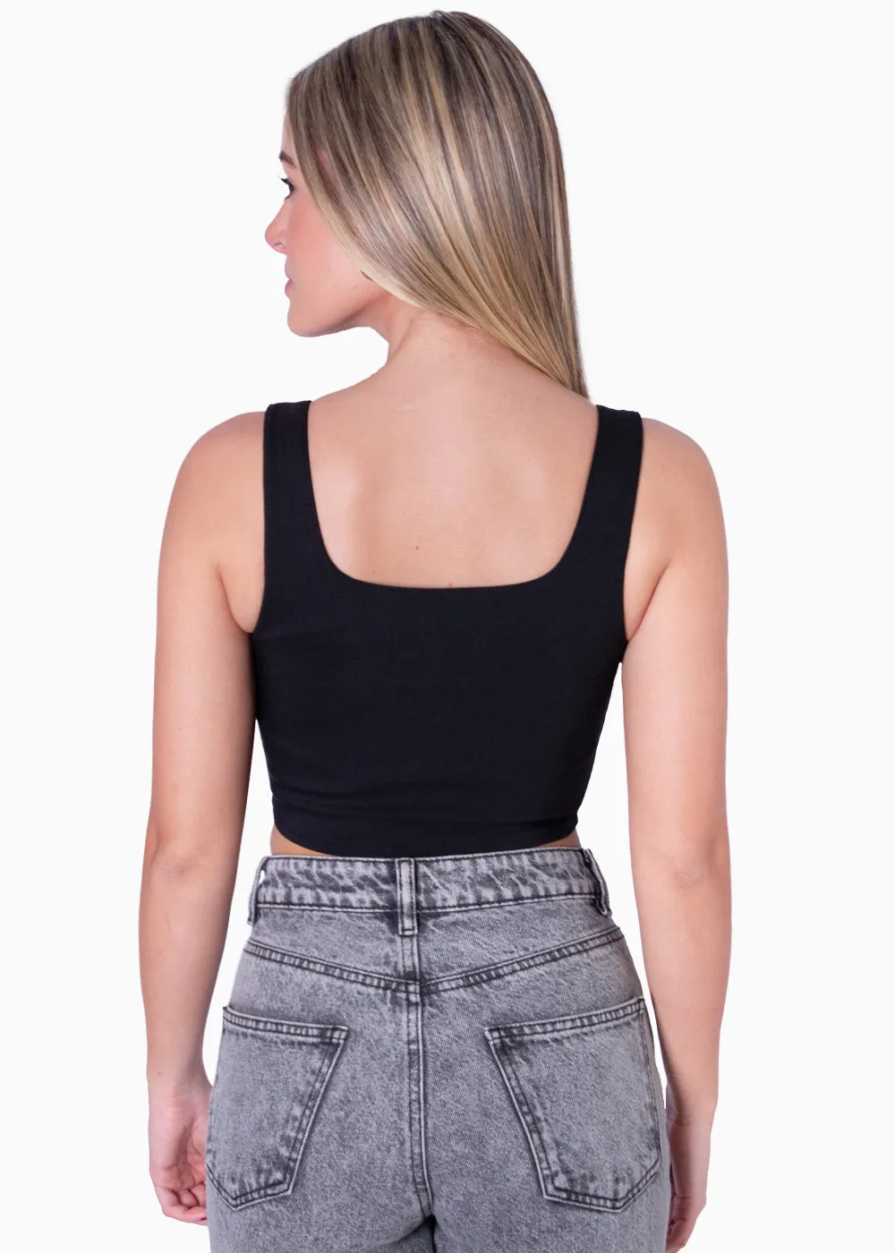 Crop top de tiras con ojaletes - NARELLA