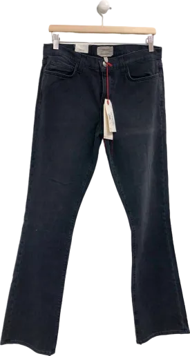 CURRENT/ELLIOT Black Nightshade Straight Jeans UK 12
