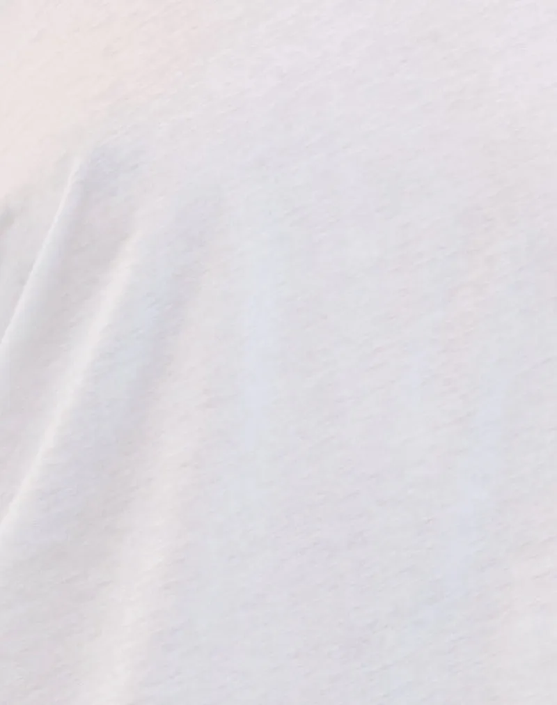 Daman Off Shoulder Basic Jersey Top in White