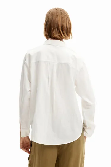 Desigual Crochet Detail Shirt - Off White