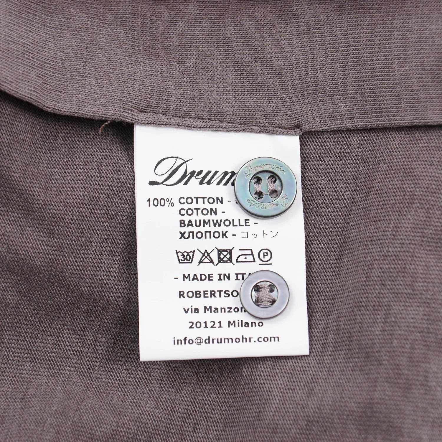 Drumohr Long Sleeve Jersey Cotton Polo Shirt