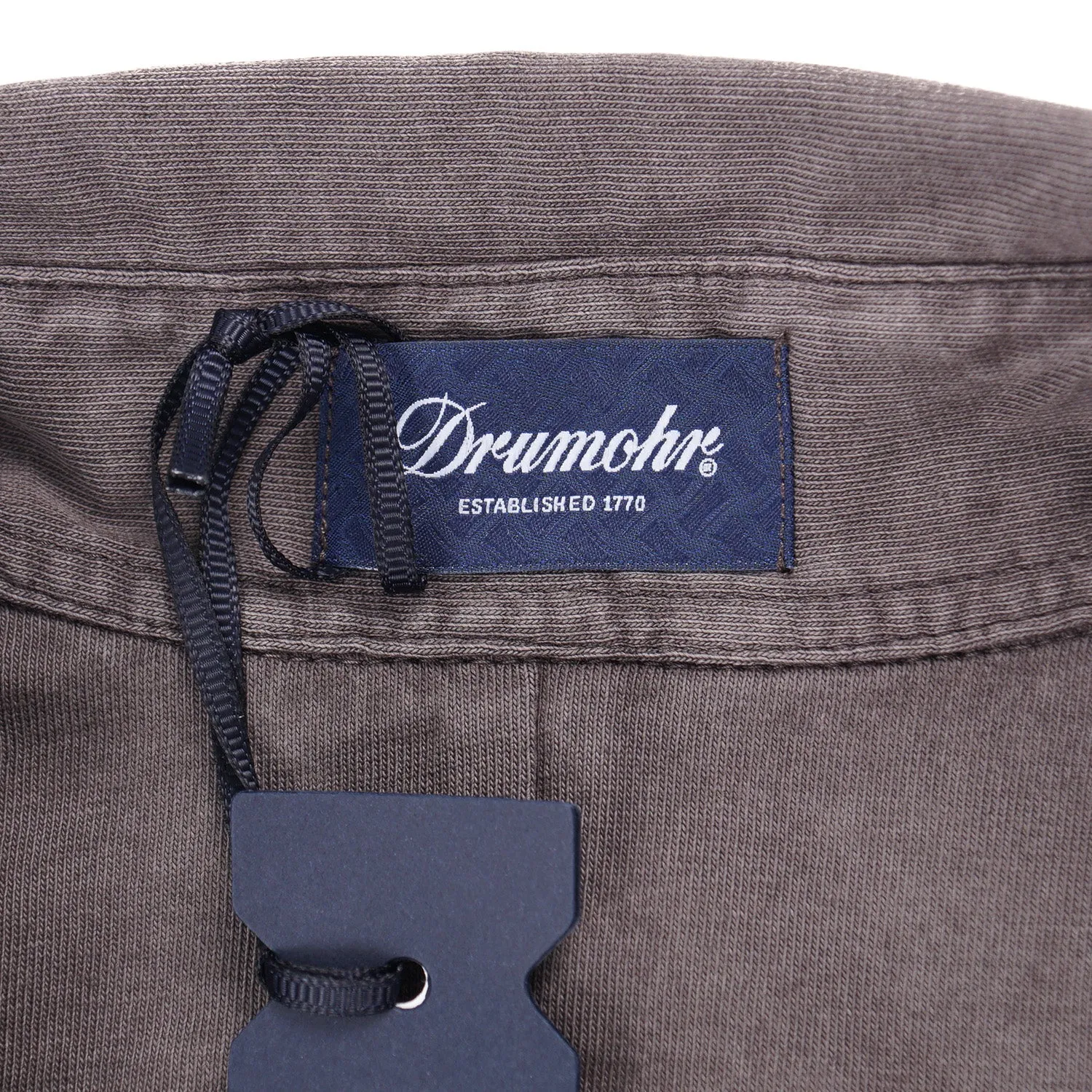 Drumohr Long Sleeve Jersey Cotton Polo Shirt