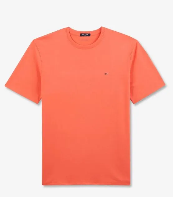 Eden Park Classic Crew Neck Salmon Tee Pink