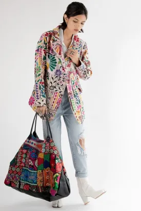 Embroidered Patchwork Bag Damia