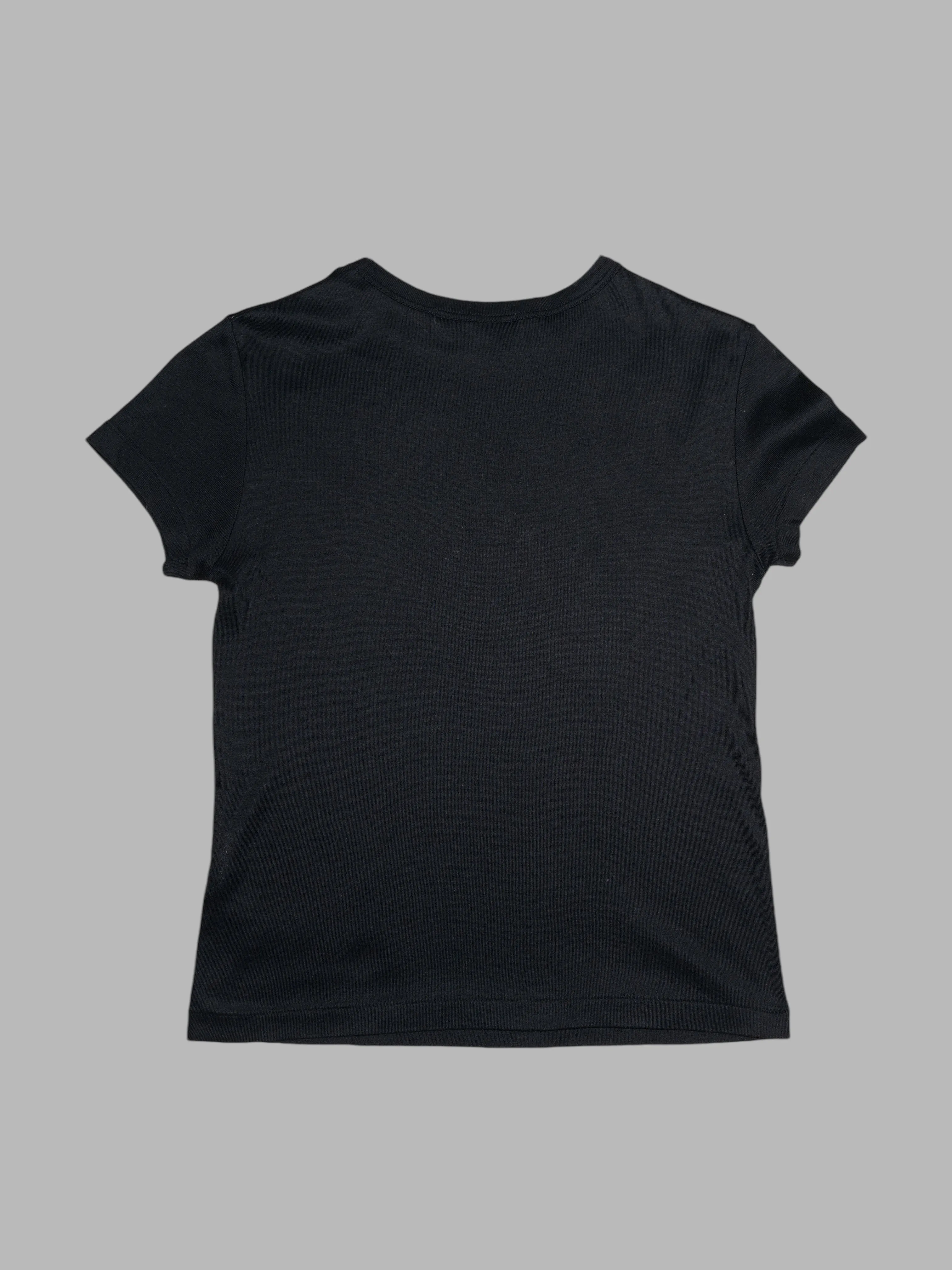 Enrica Massei black cotton oroscopo acquario aquarius horoscope logo baby tee