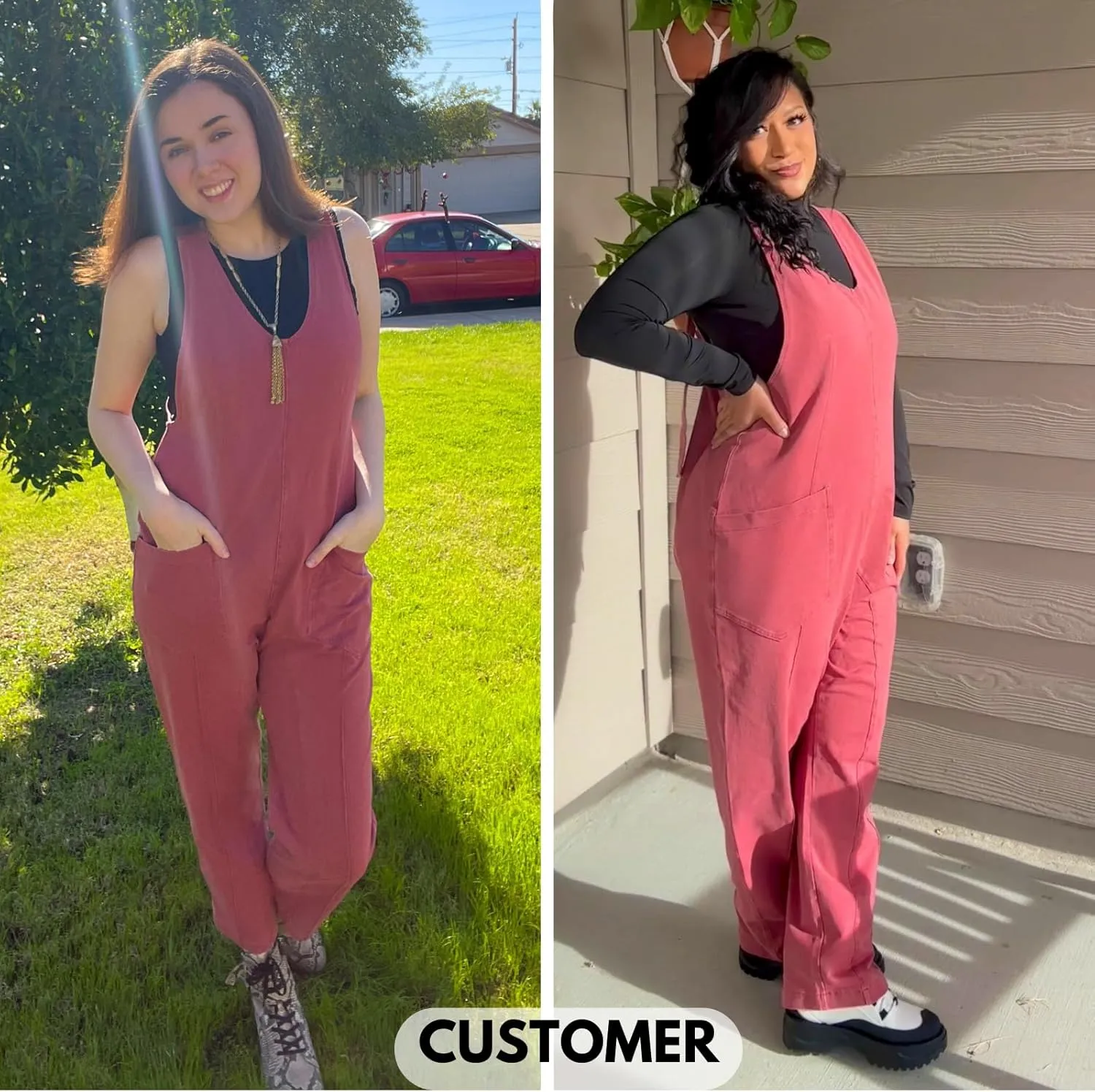 EXLURA Women Summer High Roller Denim Jumpsuits Casual Loose Beach Vacation Trendy Fashion Overalls Jeans Romper Pockets 2025