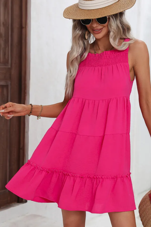 Fashion Printed Round Trendy Neck Casual Dress