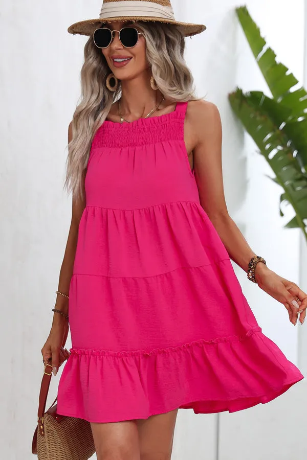 Fashion Printed Round Trendy Neck Casual Dress