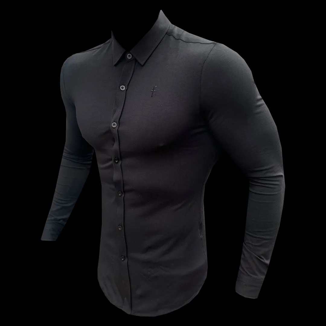 Father Sons Fitted Black Long Sleeve Jersey - FSD004