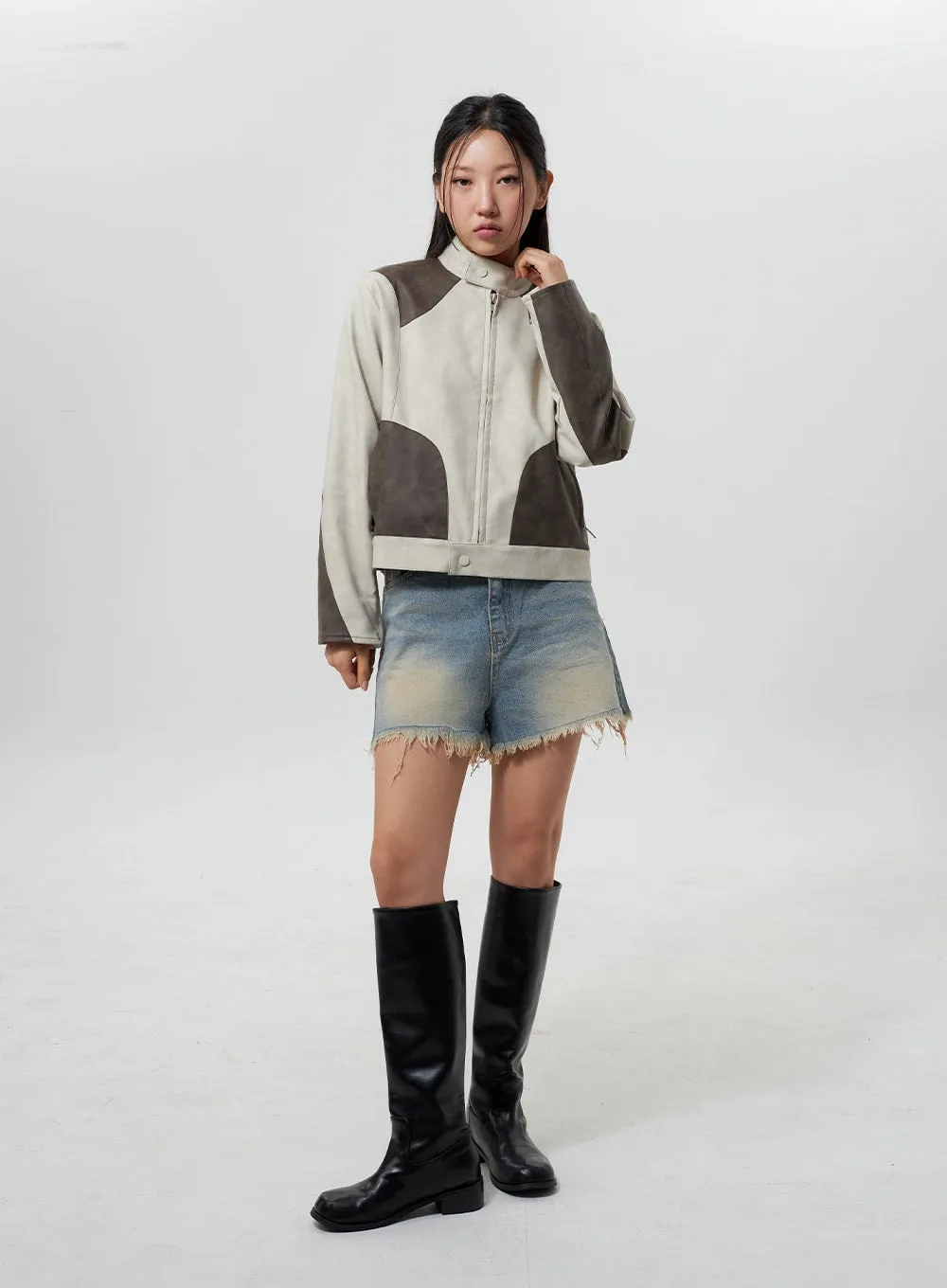 Faux Leather Jacket CY323