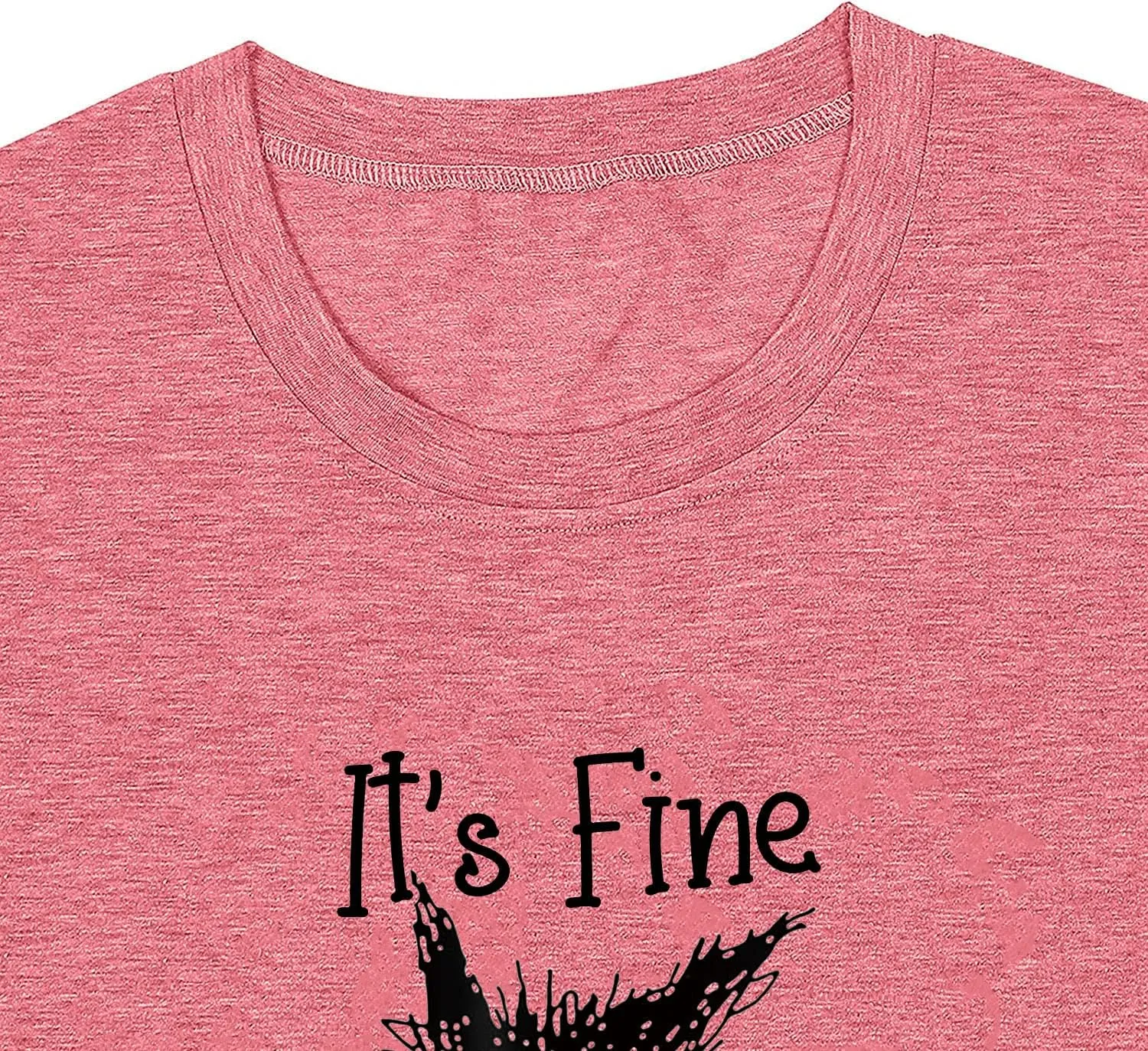 Fine Funny Cat Printed Women's Short Sleeve T-Shirt