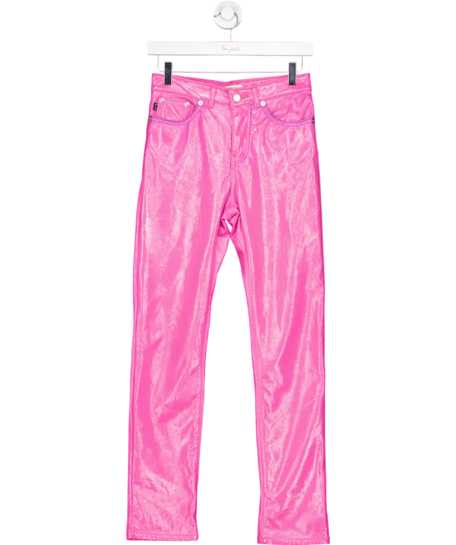 FIORUCCI Pink Yves Cigarette Vinyl Jeans W26