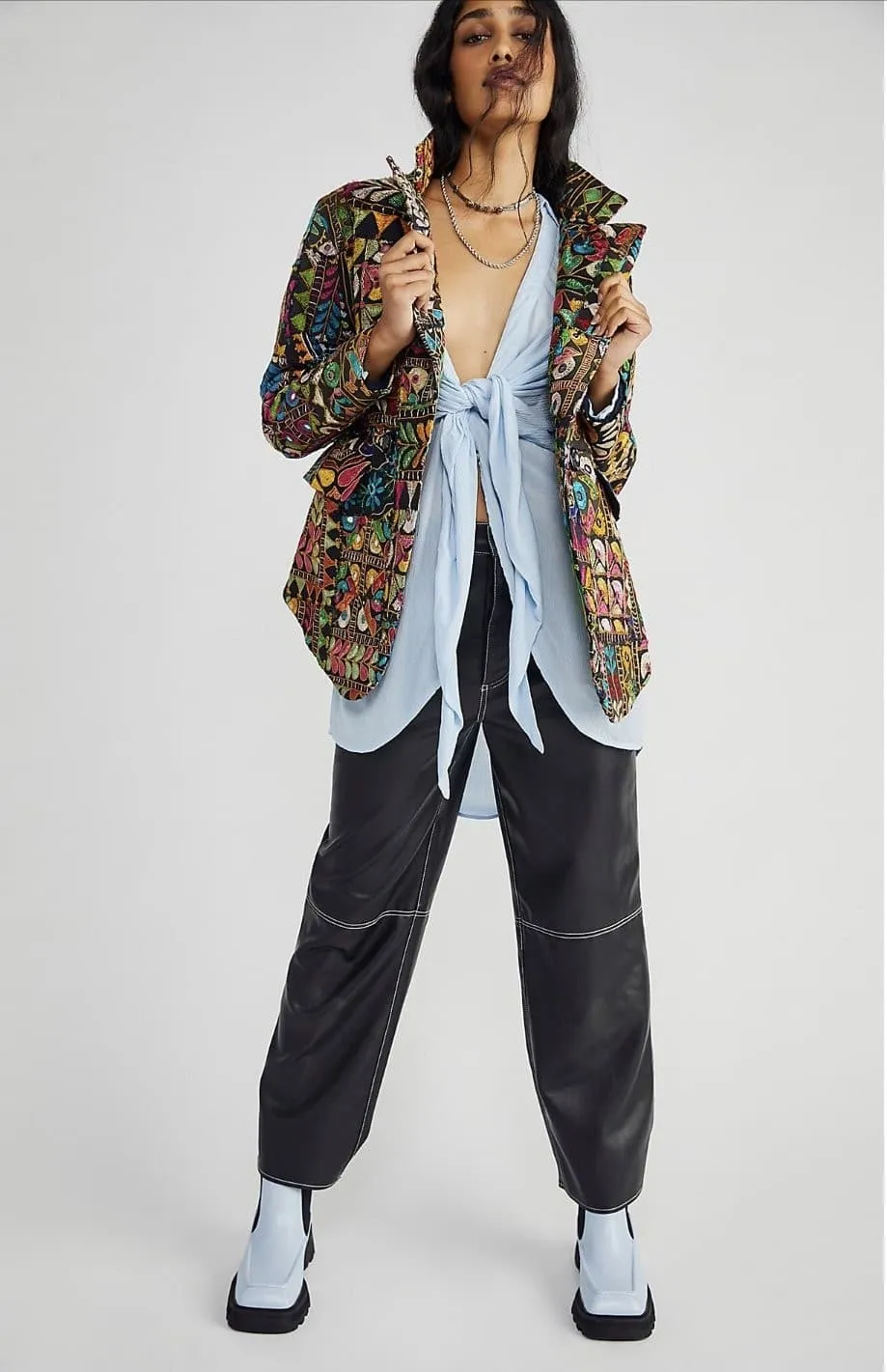 FRIDA VINTAGE PATCHWORK BLAZER X FREE PEOPLE