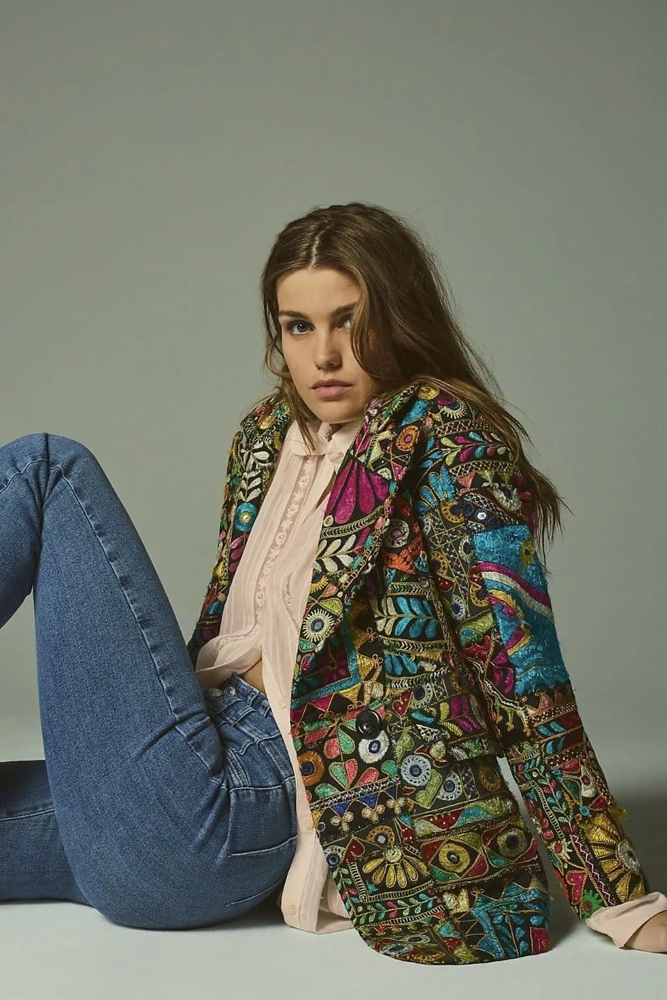 FRIDA VINTAGE PATCHWORK BLAZER X FREE PEOPLE