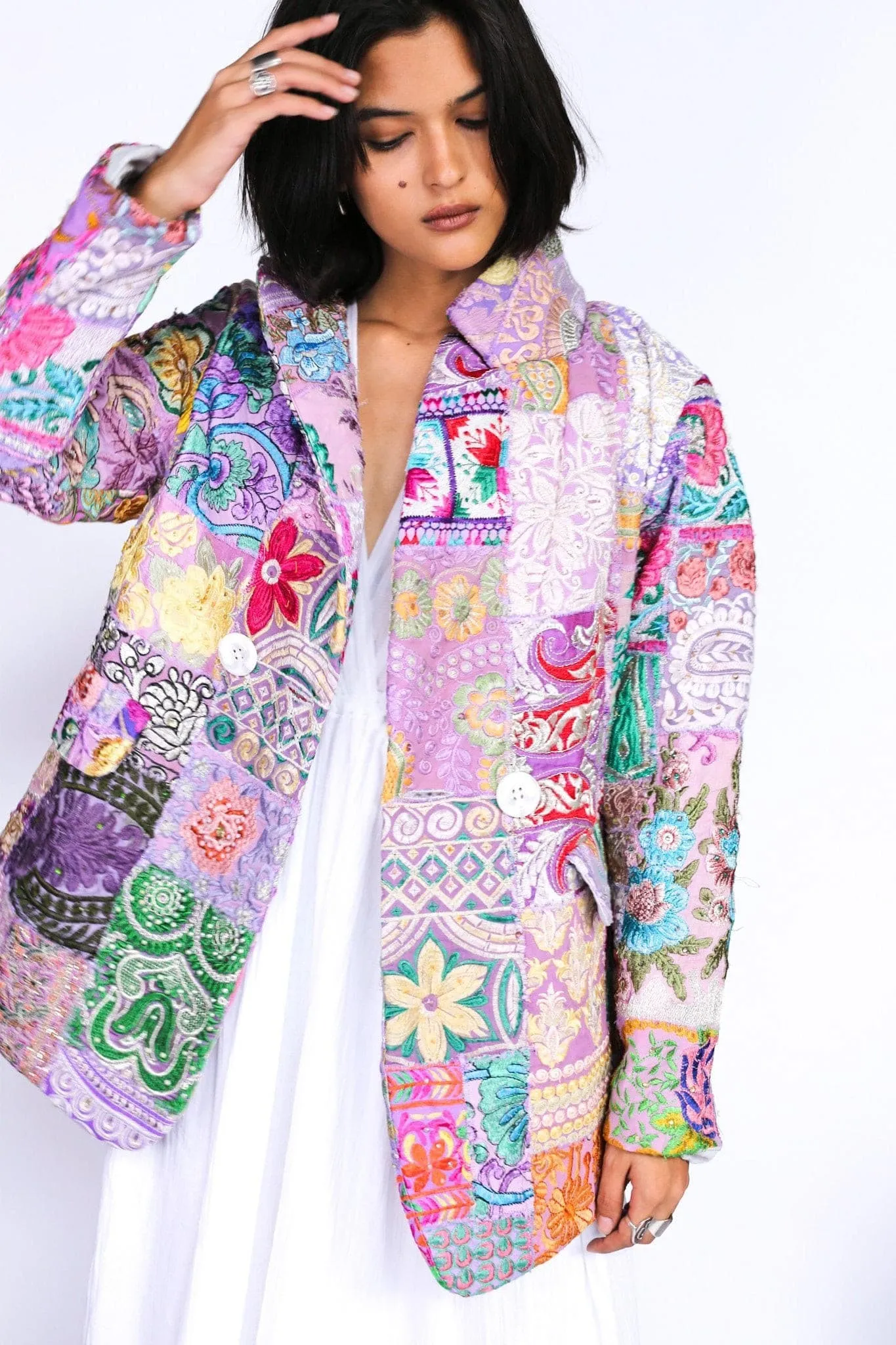 FRIDA VINTAGE PATCHWORK BLAZER X FREE PEOPLE