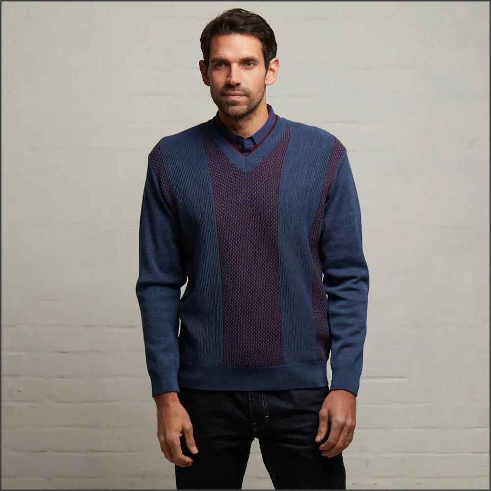 Gabicci M03 Storm Patterned V Neck/