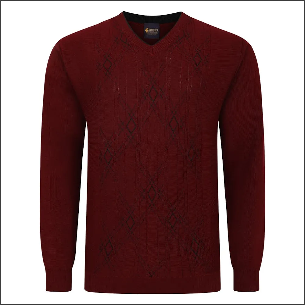 Gabicci M10 Berry Patterned V Neck/