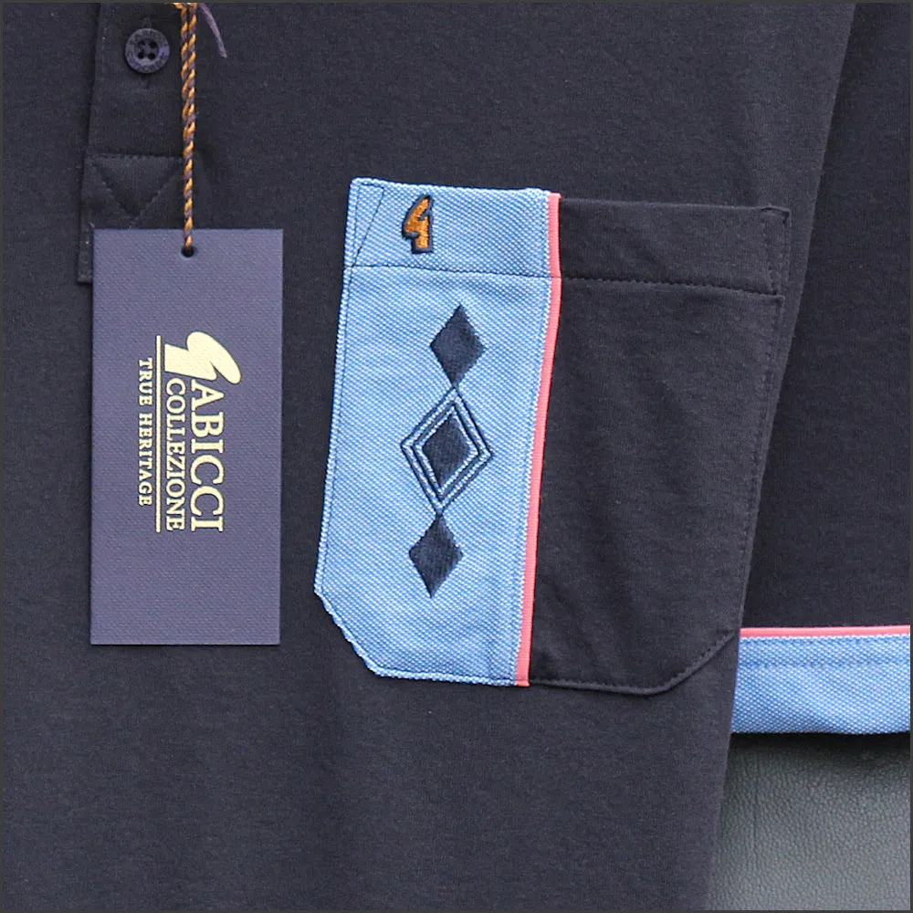 Gabicci X07 Navy Pattern T Shirt--