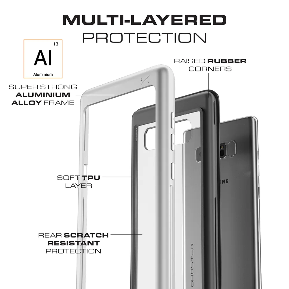 Galaxy Note 8, Ghostek Atomic Slim Galaxy Note 8 Case Shockproof Impact Hybrid Modern Design | Gold