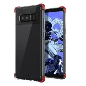 Galaxy Note 8 Ultra Shock Drop Protection Metal Case | Red