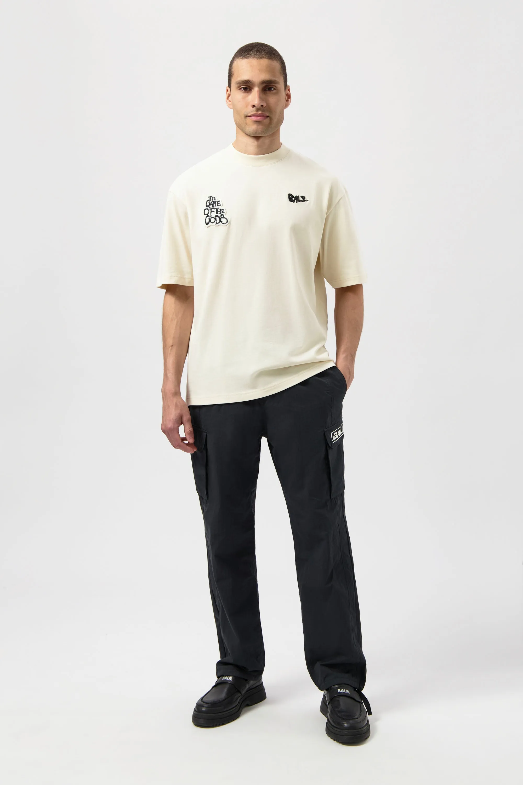 Game of the Gods Graffiti Box Fit T-Shirt White Swan