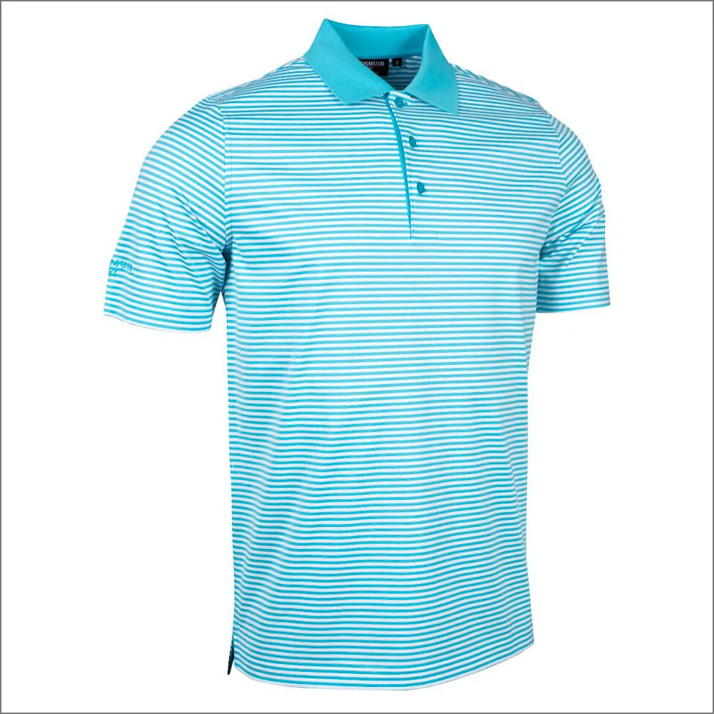 Glenmuir Letham Striped Mercerised Polo Shirt//