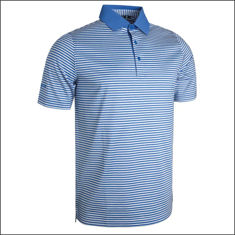 Glenmuir Letham Striped Mercerised Polo Shirt//