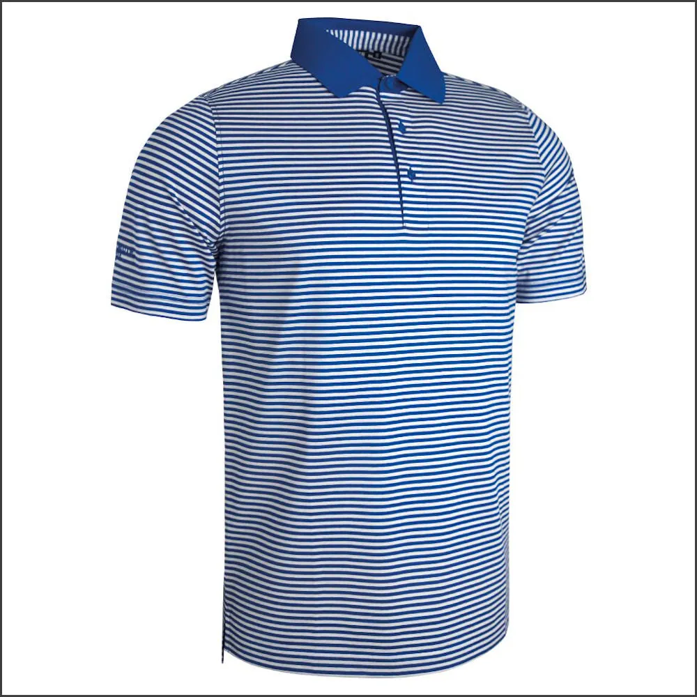 Glenmuir Letham Striped Mercerised Polo Shirt//
