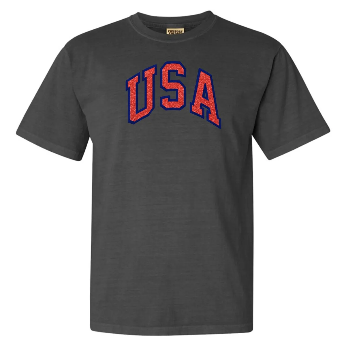 Glitter Embroidery 'USA' T-Shirt