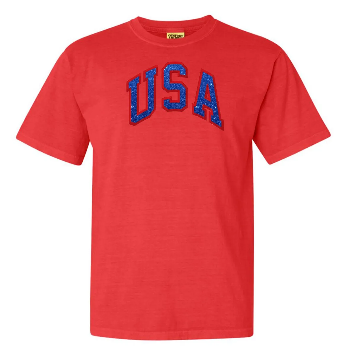 Glitter Embroidery 'USA' T-Shirt