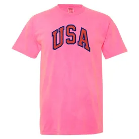 Glitter Embroidery 'USA' T-Shirt
