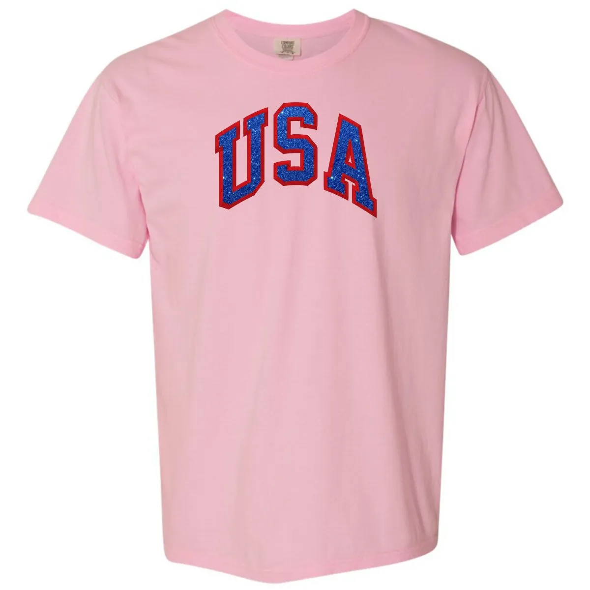 Glitter Embroidery 'USA' T-Shirt