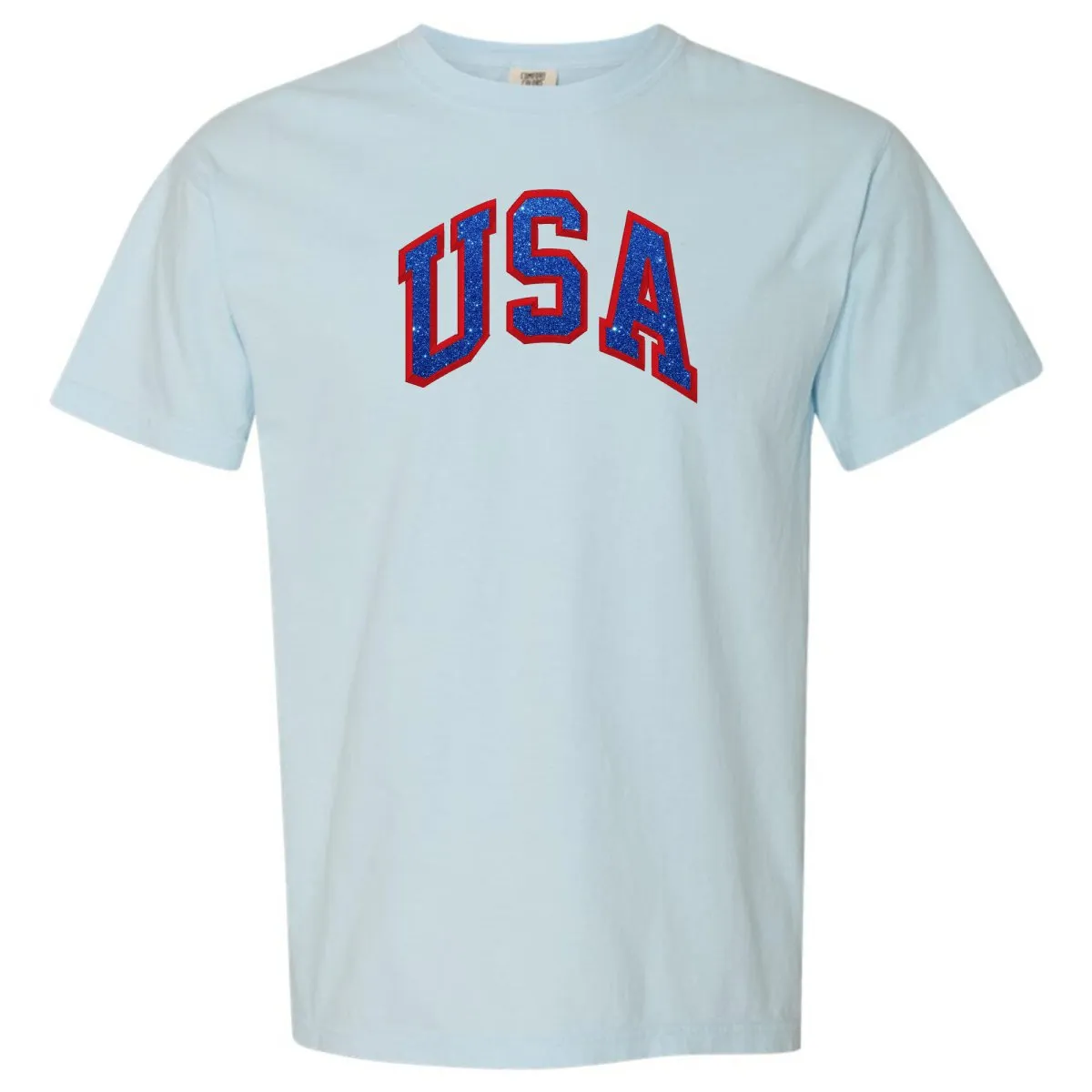 Glitter Embroidery 'USA' T-Shirt