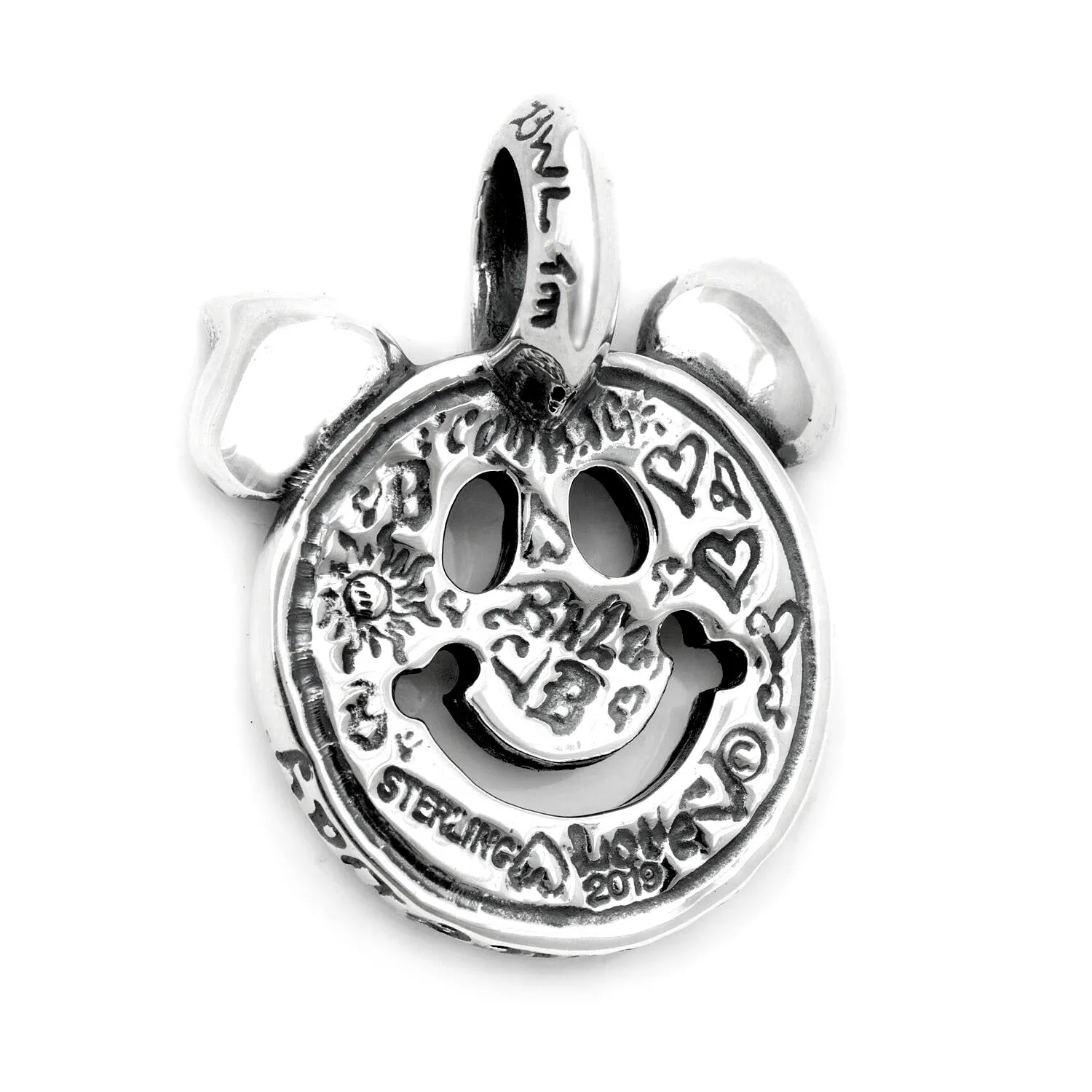Graffiti Happy Face Charm with Pig Ears