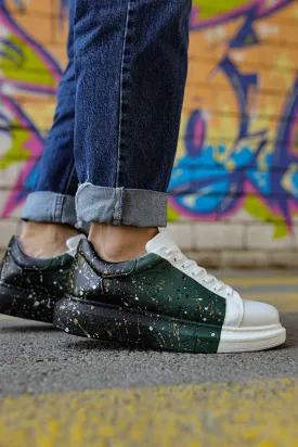 Green Black Graffiti Sneaker CH437