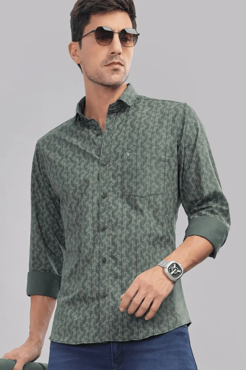 Green Tree Print -Full-Stain Proof