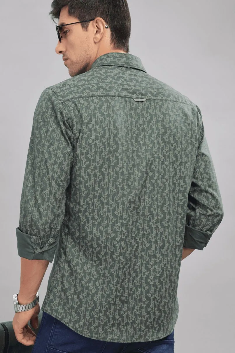 Green Tree Print -Full-Stain Proof